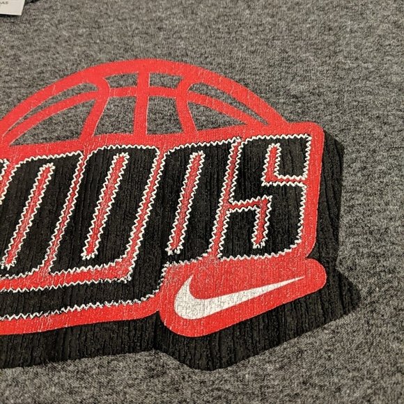 Nike Hoops Long Sleeve Gray Shirt Top youth boys XL Women's Small/Medium Red - Picture 4 of 12
